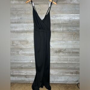 Fashion Nova NWT medium black maxi dress spaghetti strap